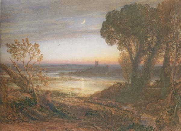 Samuel Palmer The Curfew  or The Wide Water d Shore